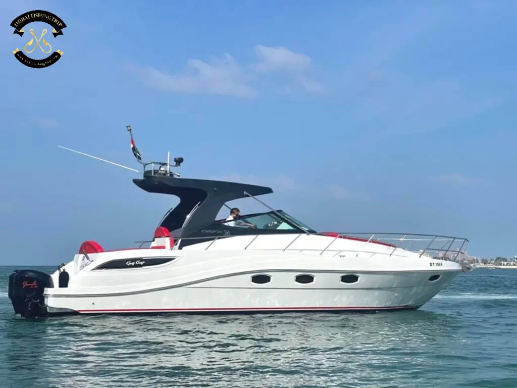 Dubai Fishing Trip Silvercraft 36 FT full side view.