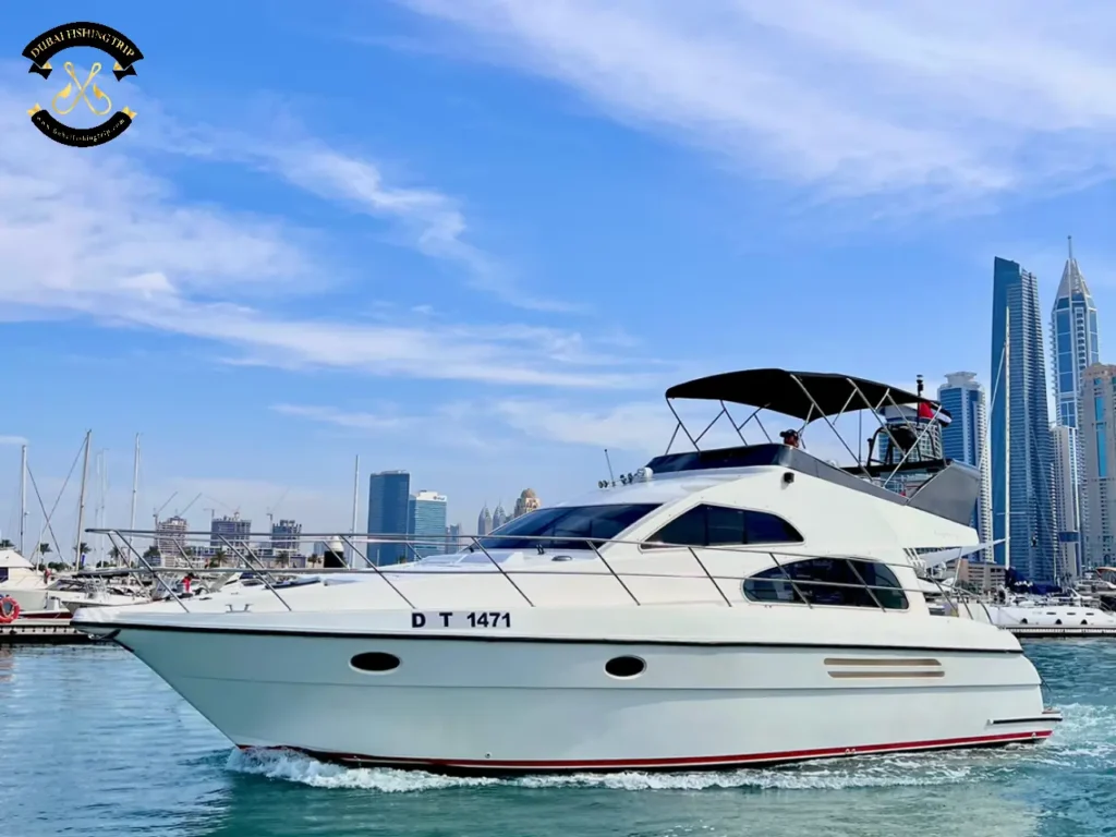Dubai Fishing Trip. Elite 4 Majesty 48 full view.